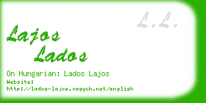 lajos lados business card